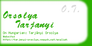 orsolya tarjanyi business card